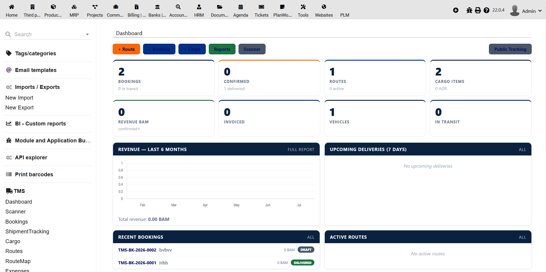 Dolibarr ERP Transport Management System