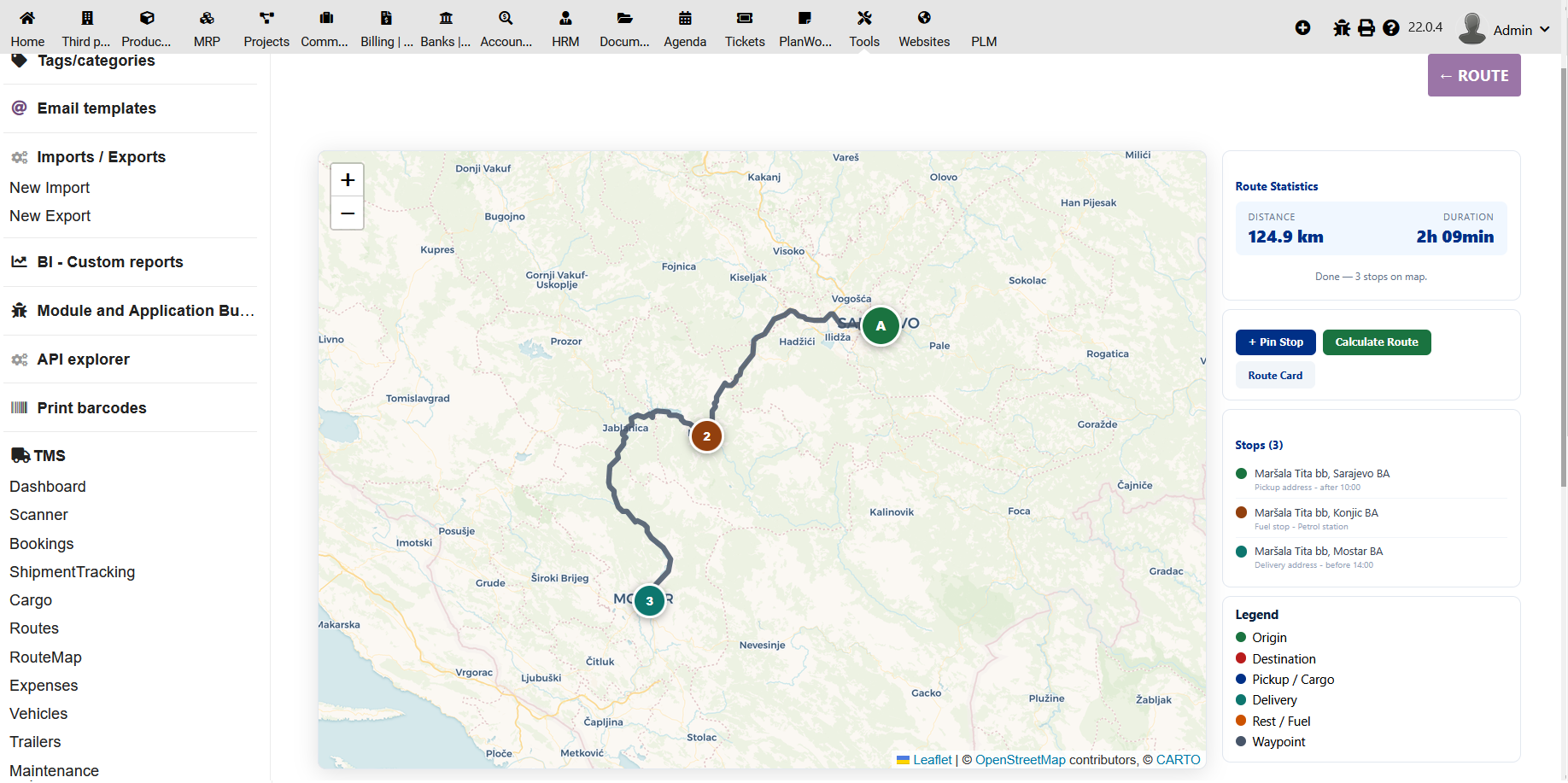 Dolibarr ERP Transport Management System