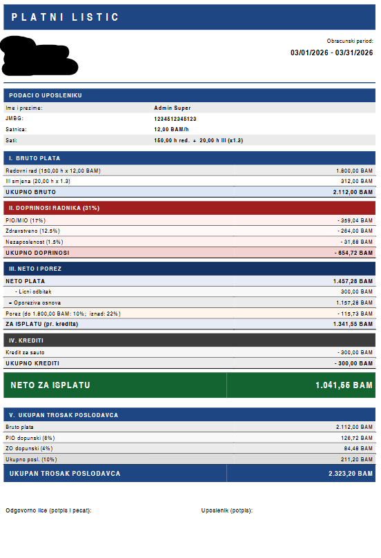 Dolibarr ERP FBiH – Modul za obračun plata i evidencije
